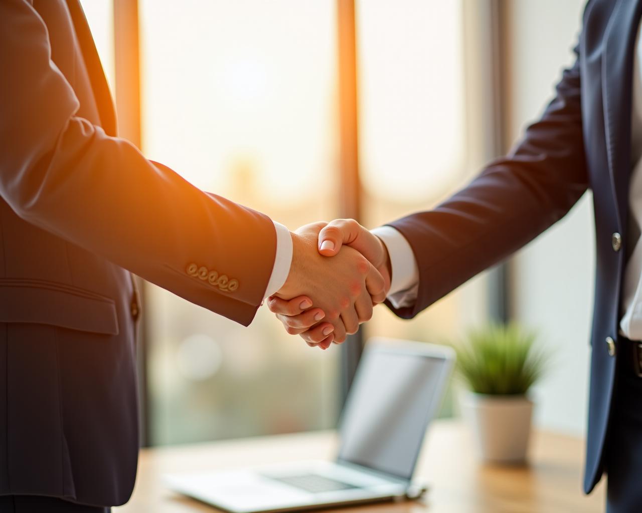 Professional handshake representing a clear agreement and partnership at Zomgang Flow Initiatives